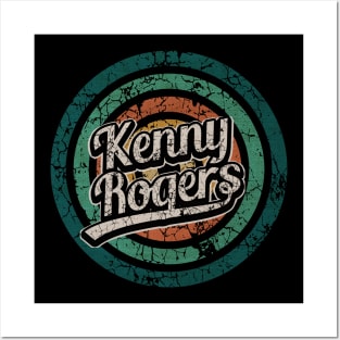 Kenny Rogers // Retro Circle Crack Vintage Posters and Art